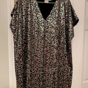 By Together Sequin Mini Dress - Black and Silver